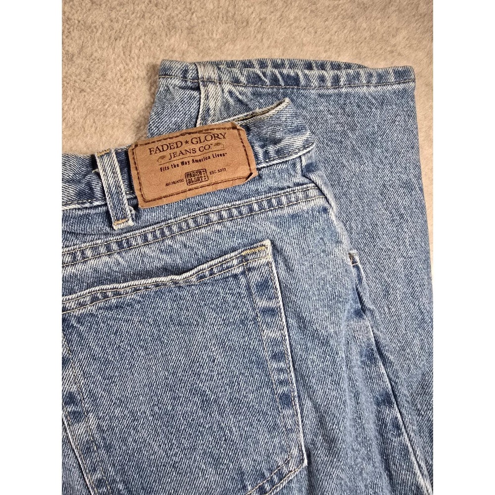 Vintage Y2K Faded Glory Original Fit Mens Jeans Denim 40 x 32 Cotton Made USA